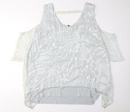 Womens UK Size 28 Live Unlimited London White Basic Blouse