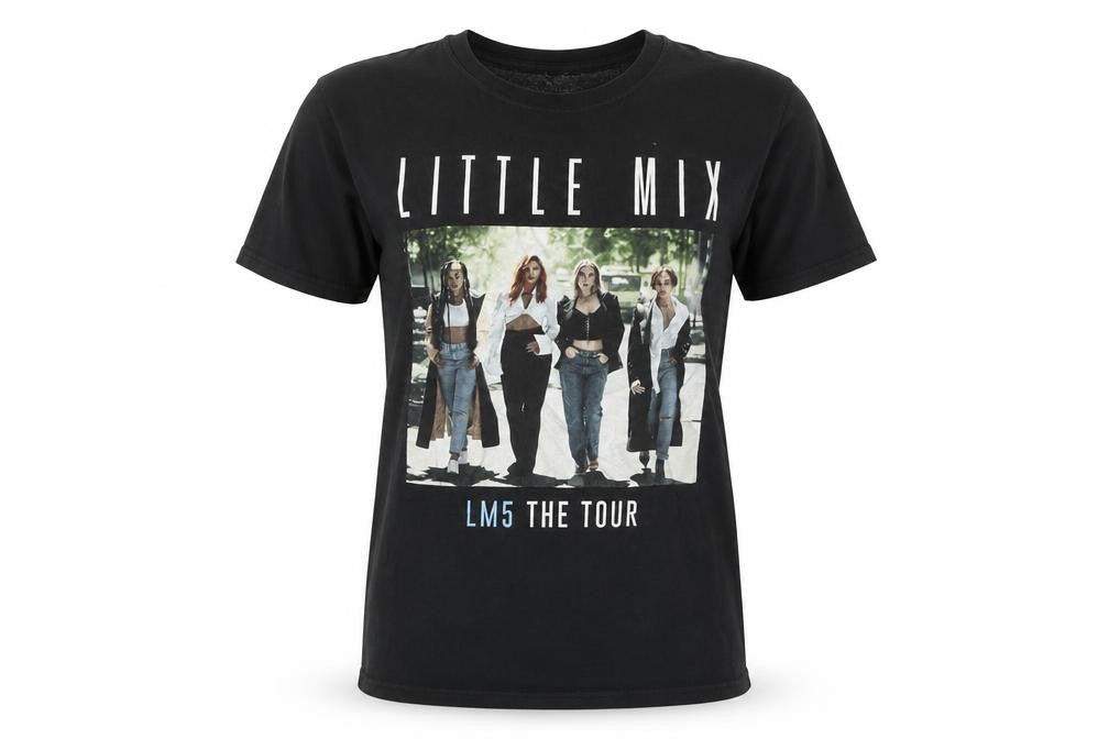 Front view of Gildan unisex black m concert t-shirt