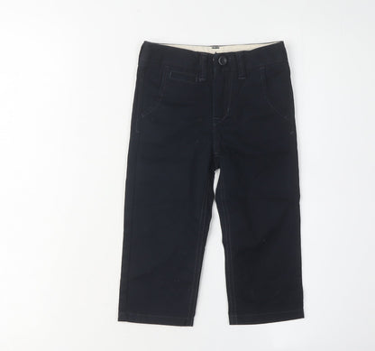 BabyGap Boys Black Chino Trousers, 2 Years, Cotton, Adjustable Waist