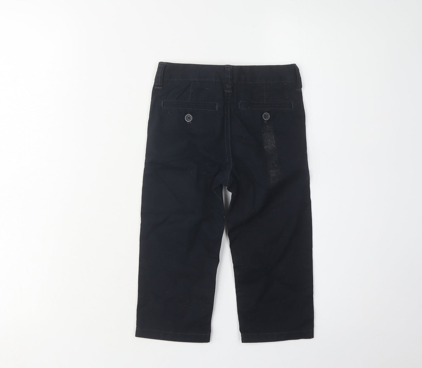 BabyGap Boys Black Chino Trousers, 2 Years, Cotton, Adjustable Waist