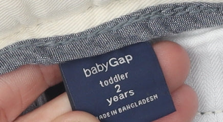 BabyGap Boys Black Chino Trousers, 2 Years, Cotton, Adjustable Waist