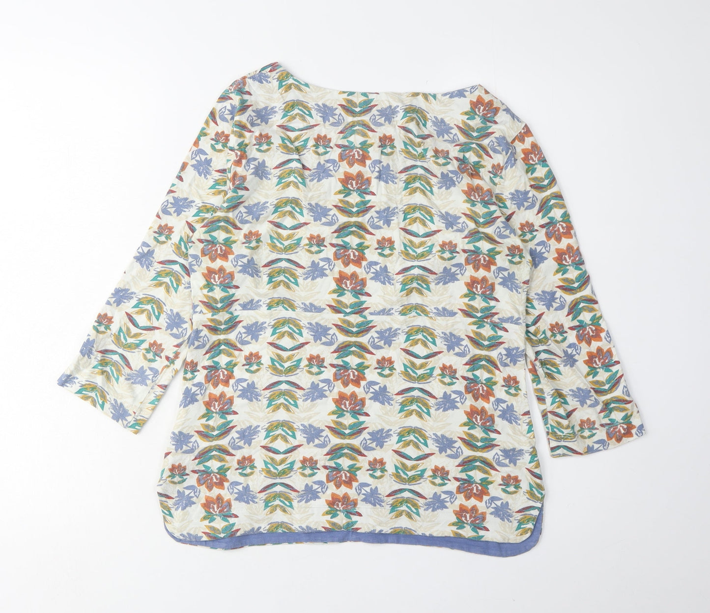 Womens UK Size 8 Weird Fish Multicoloured Tunic Blouse