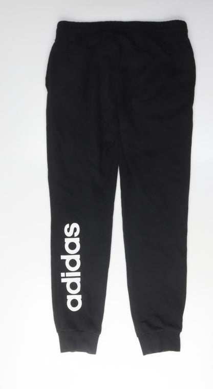 Womens UK Size M adidas Relaxed Fit Jogger Black Trousers