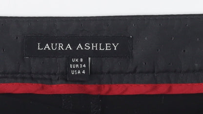 Womens UK Size 8 Laura Ashley Regular Fit  Black Trousers