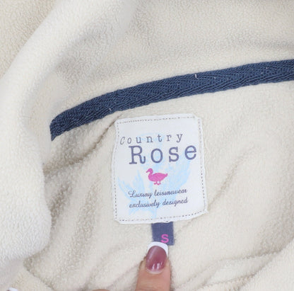 Country Rose Women's Ivory Fleece Pullover Sweatshirt Size S