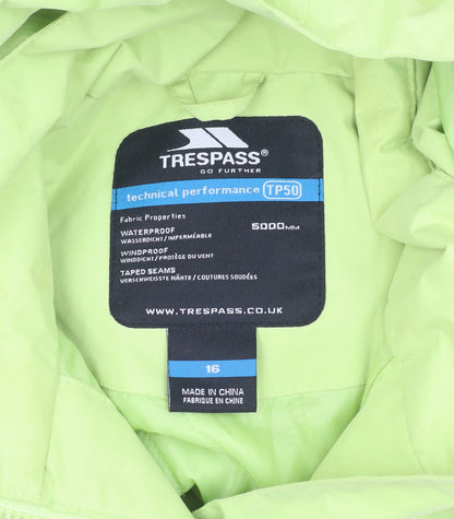 Womens UK Size 16 Trespass Green Parka Coat