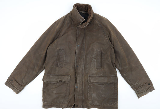 Mens UK Size M Guise Brown Overcoat