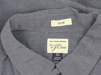 J.Crew Men's Blue Slim Fit Long Sleeve Shirt XL