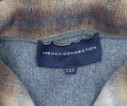Womens UK Size 12 French Connection Brown Overcoat