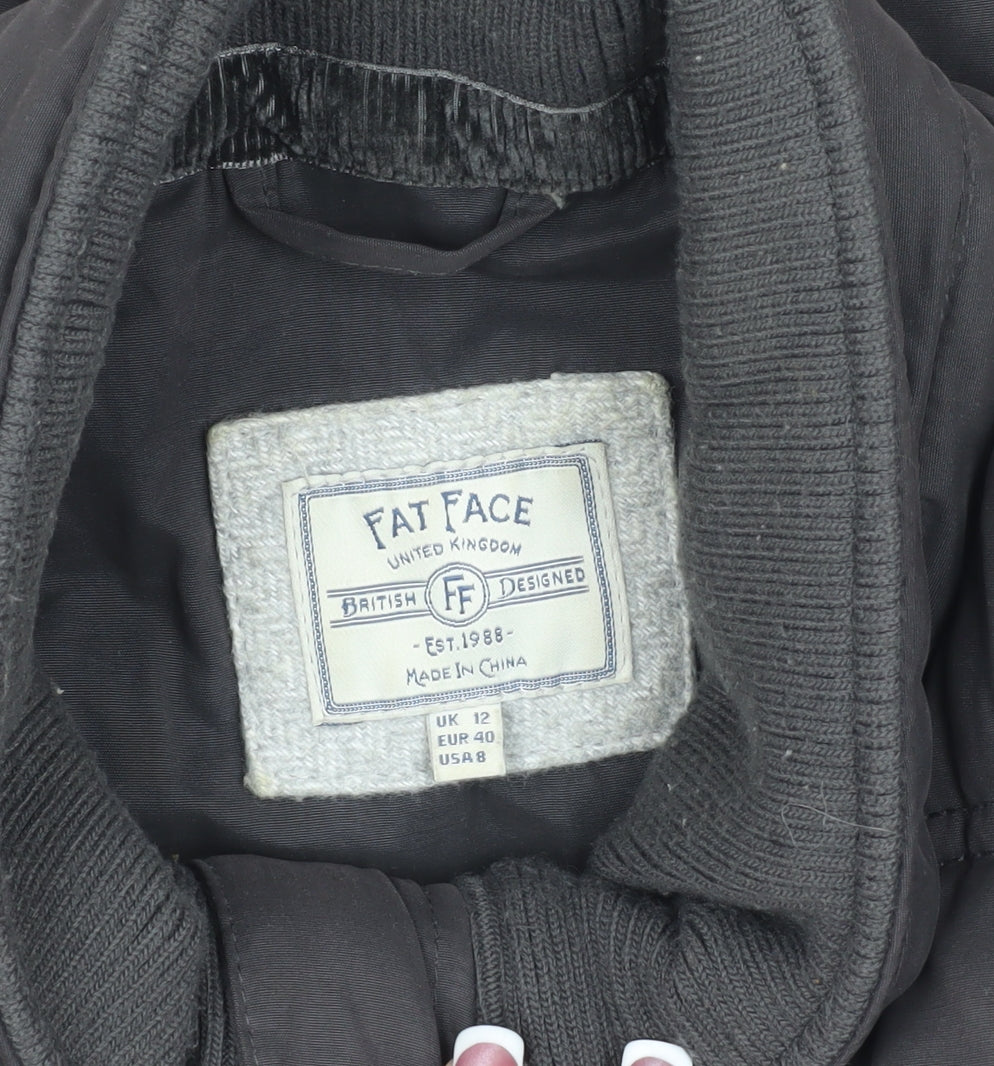 Womens UK Size 12 Fat Face Black Puffer Jacket