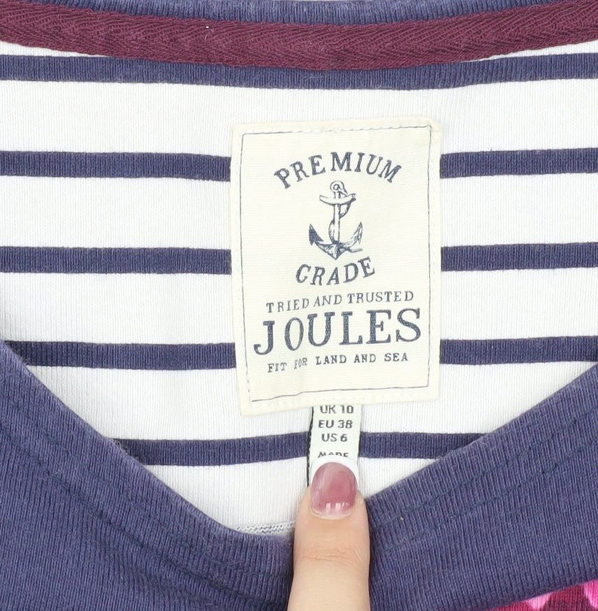 Joules Women's Multicoloured Floral Shift Dress Size 10