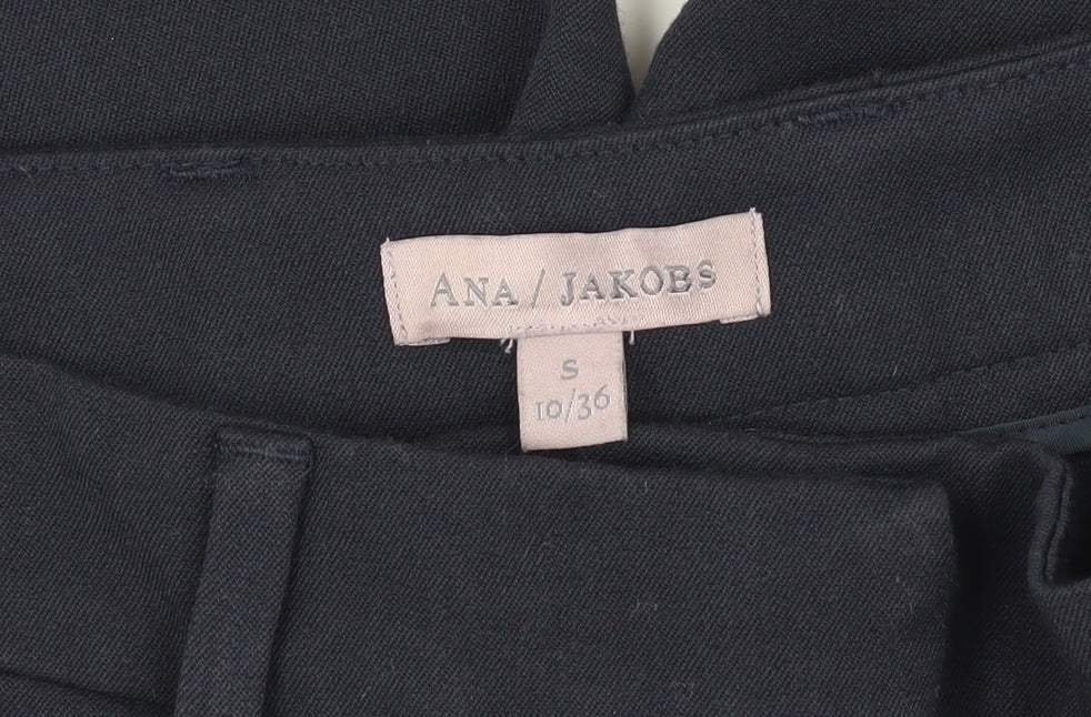 Ana Jakobs Women's Black Straight Leg Trousers Size 10