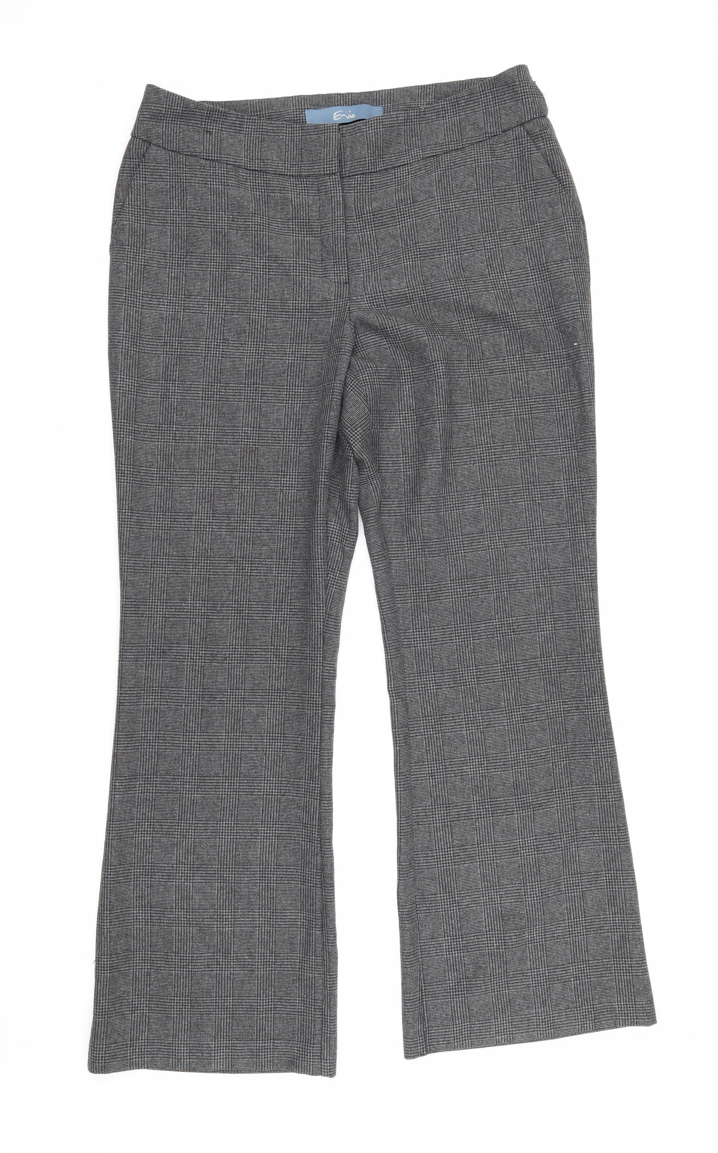Womens UK Size 14 Evie Regular Fit Dress Pants Grey Trousers
