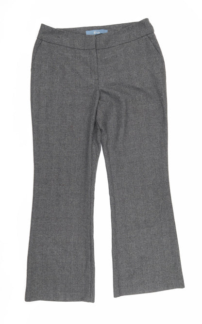 Womens UK Size 14 Evie Regular Fit Dress Pants Grey Trousers