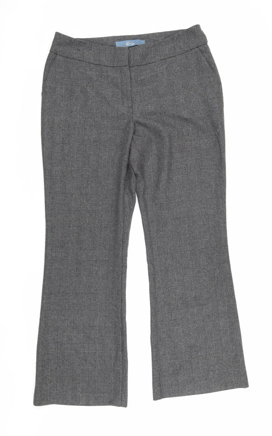 Womens UK Size 14 Evie Regular Fit Dress Pants Grey Trousers