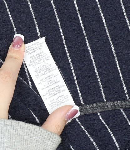 Nasty Gal Women's Blue Striped Trousers, Size 4