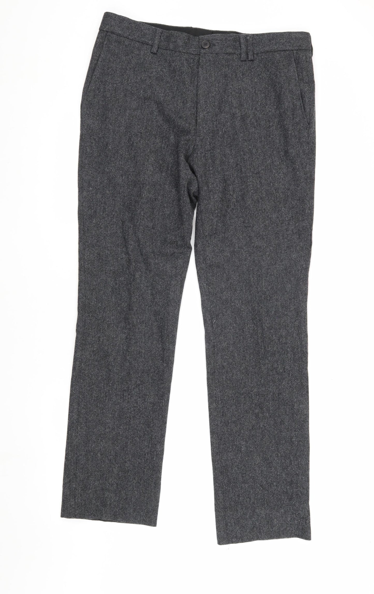 Jack Wills Men's Grey Dress Pants, 32R, Straight Leg