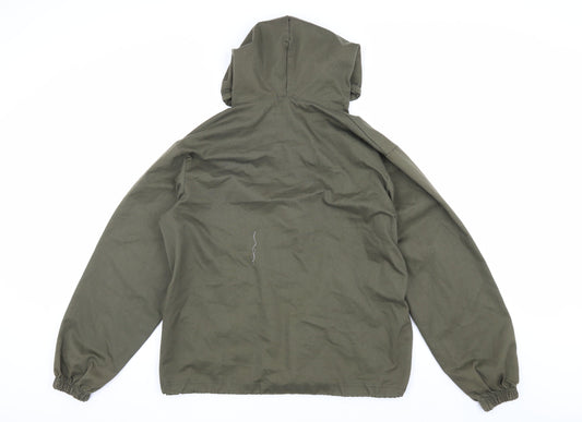 Boohoo Women's Green Hooded Jacket Size 14