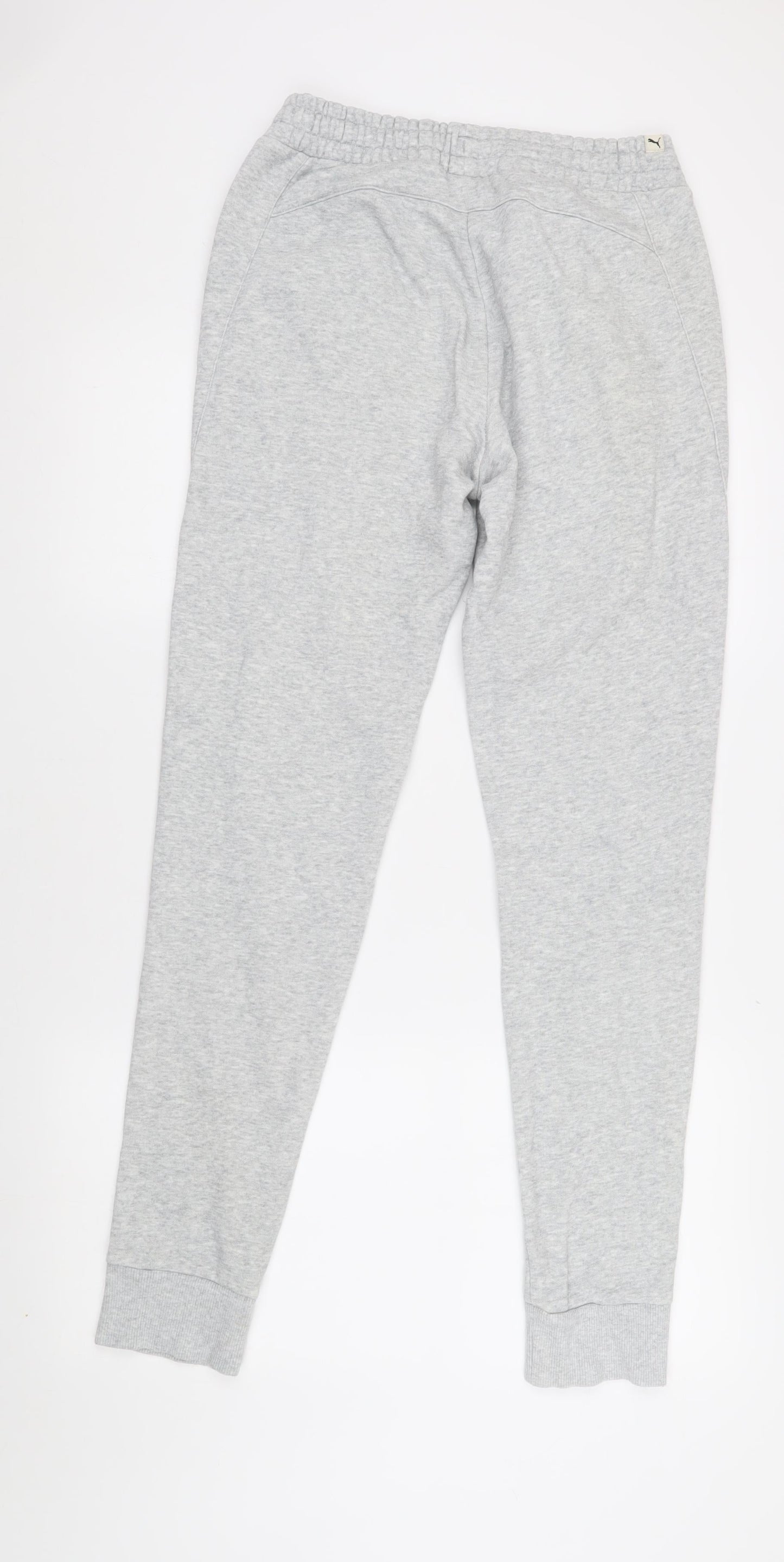 Puma Men's Grey Joggers, Size S, Sporty Fleece Trousers