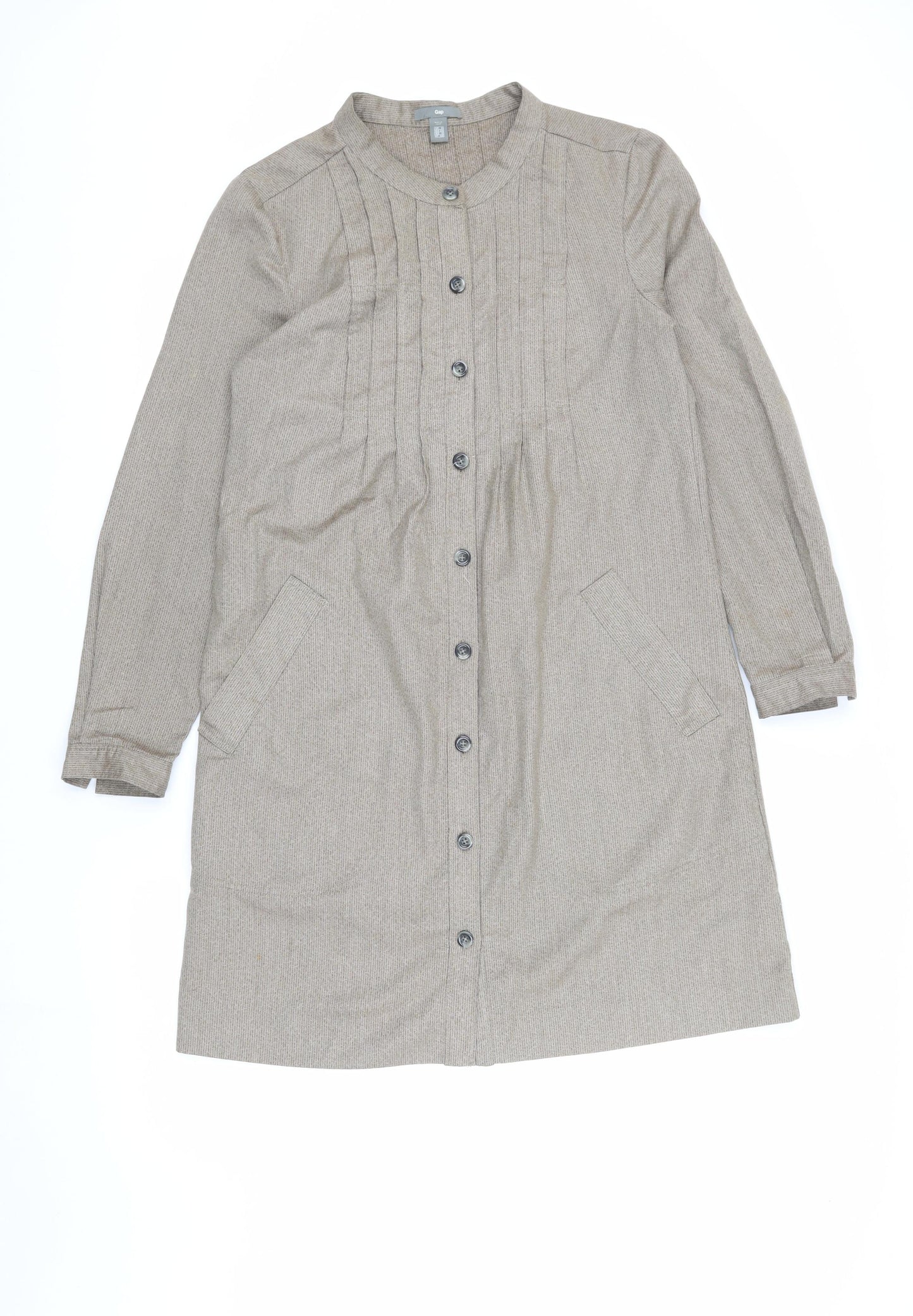 Gap Women's Beige Shirt Dress Size 8 - Autumn Casual Wear