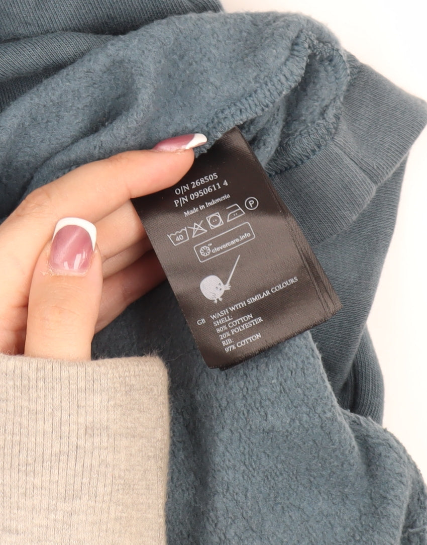 Monki Women's Blue Jumper Shirt Dress, Size S, Long Sleeve