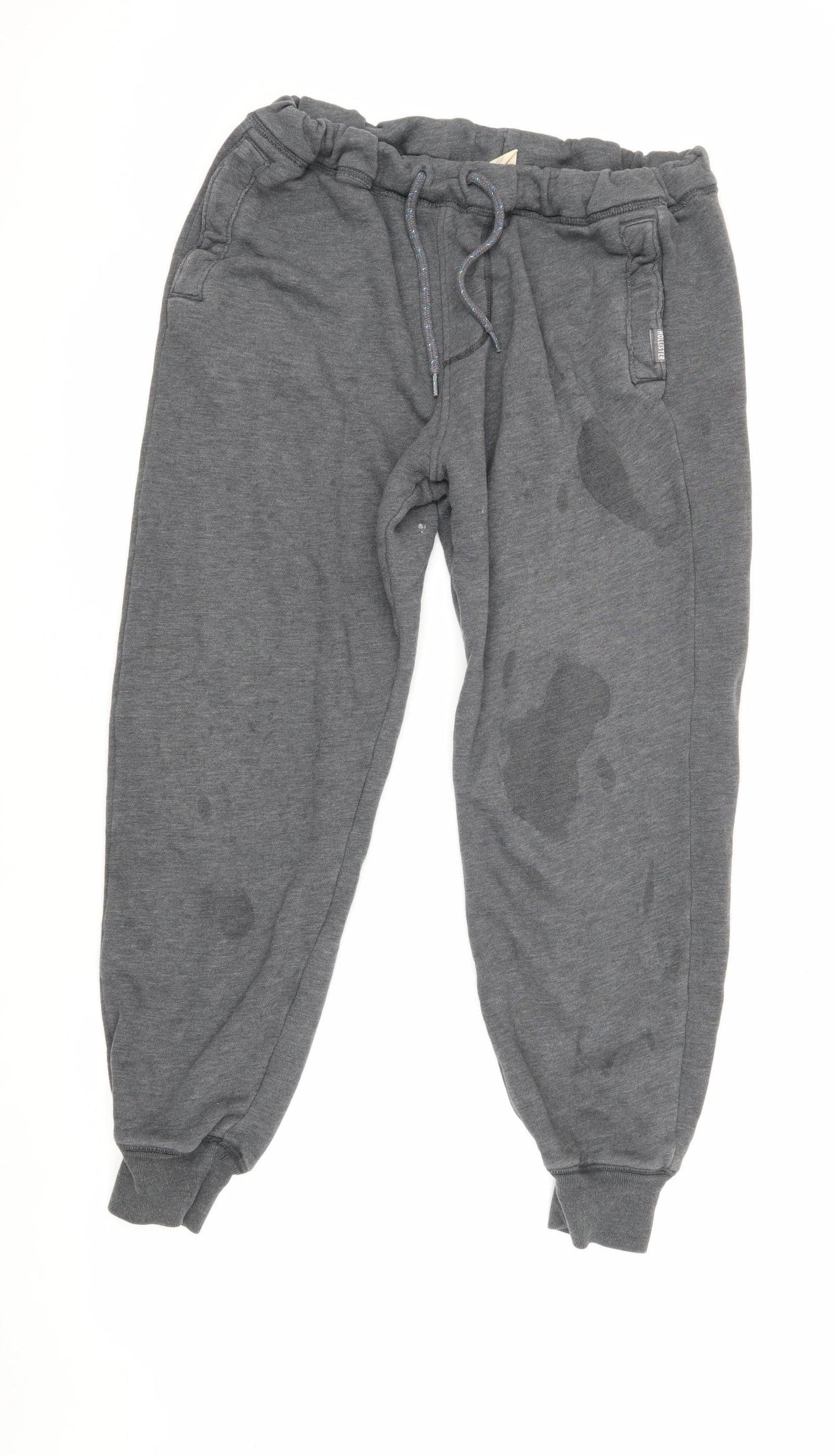 Hollister Men's Grey Joggers, Size S, Fleece Activewear