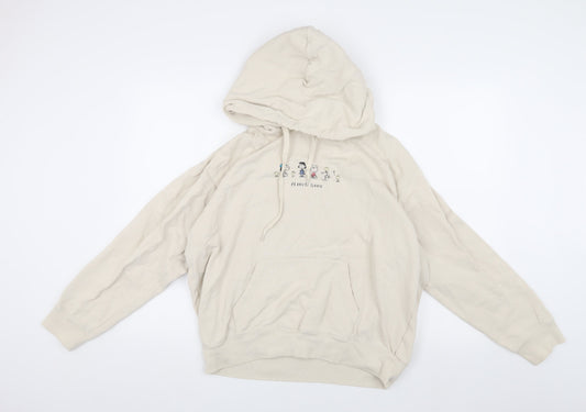 Uniqlo Peanuts Beige Pullover Hoodie, L, Unisex