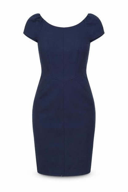 Closet London Blue Sheath Dress Size 8 Short Sleeve Women