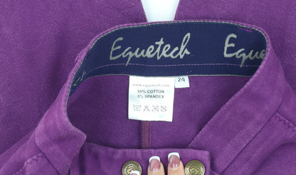 Equetech Women's Purple Straight Trousers