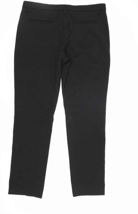 Womens UK Size 12 Marks and Spencer Regular Fit Dress Pants Black Trousers