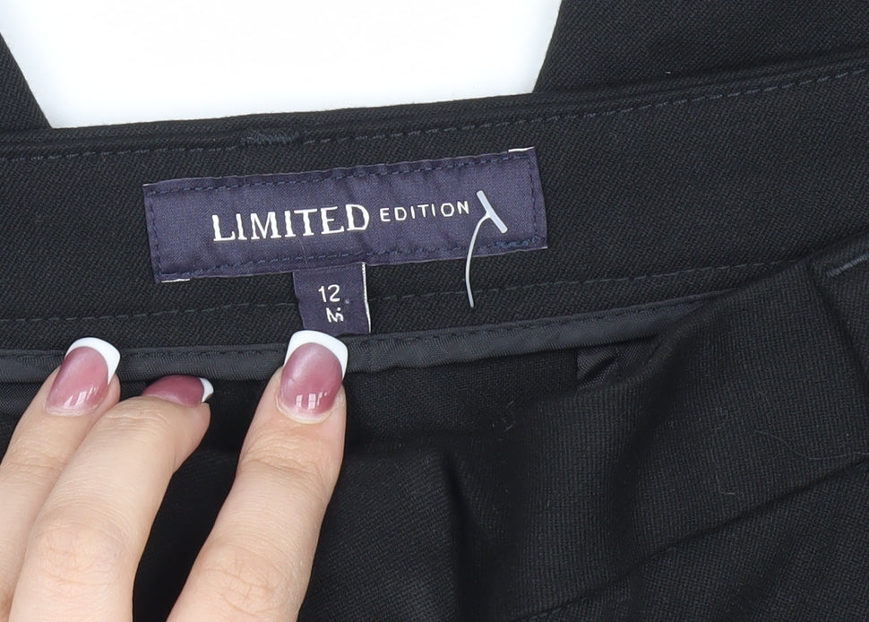 Womens UK Size 12 Marks and Spencer Regular Fit Dress Pants Black Trousers