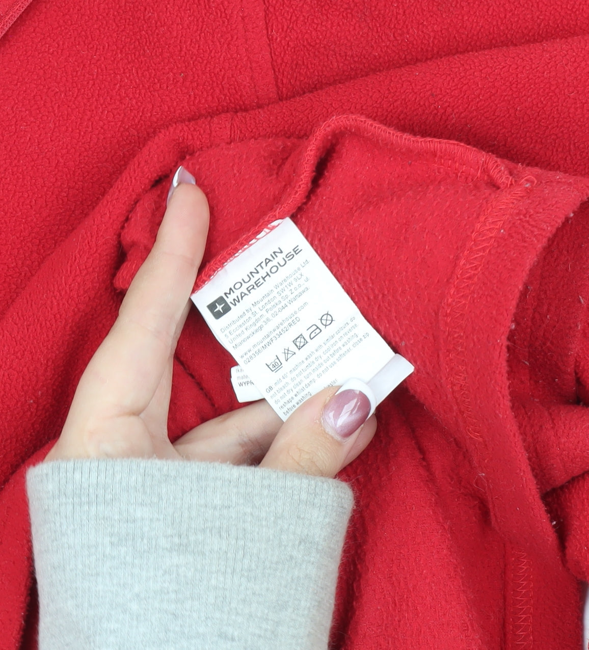 Mens UK Size M Mountain Warehouse Red Henley Sweatshirt