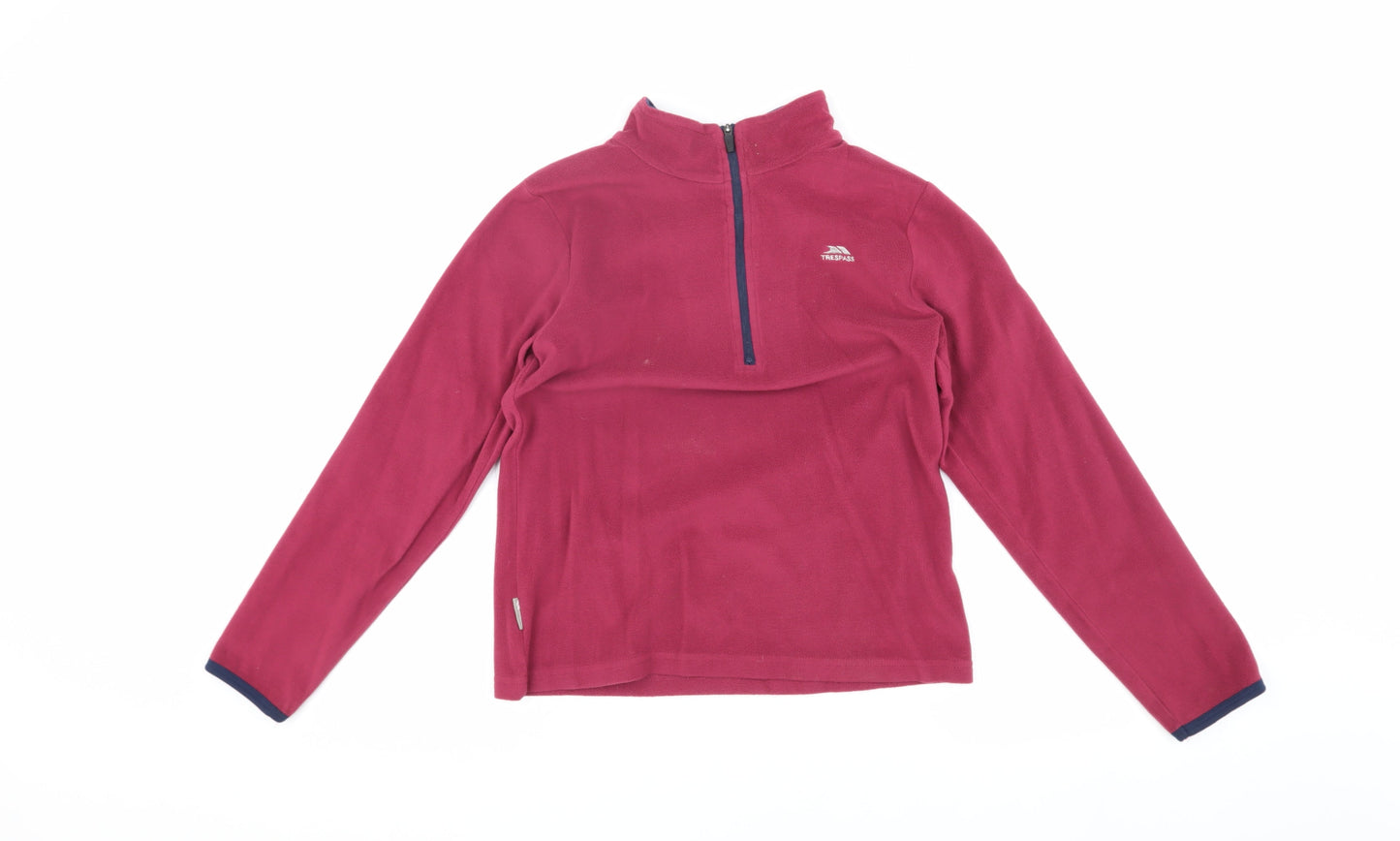 Trespass Girls Pink Fleece Pullover Sweatshirt 9-10 Years