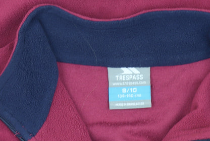 Trespass Girls Pink Fleece Pullover Sweatshirt 9-10 Years