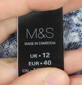 Womens UK Size 12 Marks and Spencer Blue Pullover Jumper