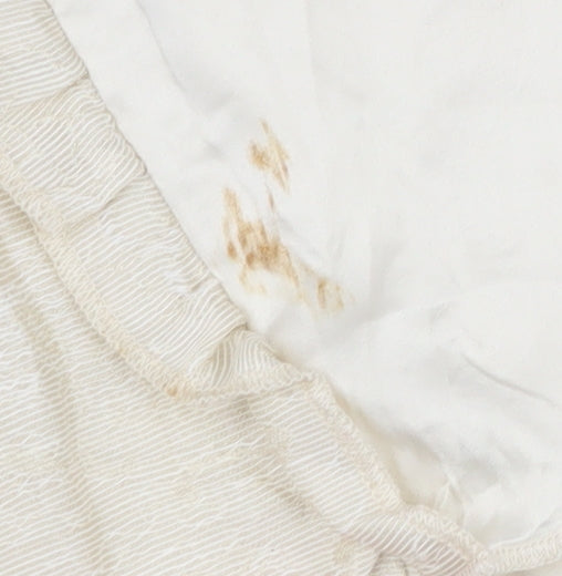 Womens UK Size 12 Per Una Beige Ringer Blouse