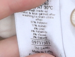 Womens UK Size 12 Per Una Beige Ringer Blouse