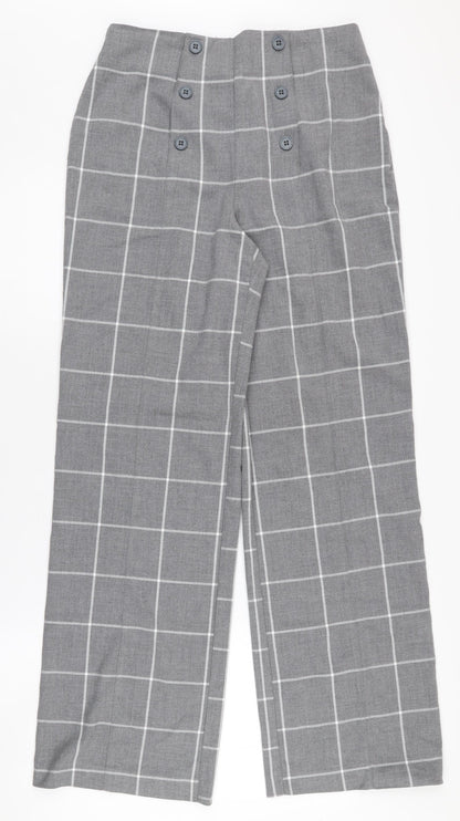 Womens UK Size 10 Kiabi Regular Fit Business Casual Grey Trousers
