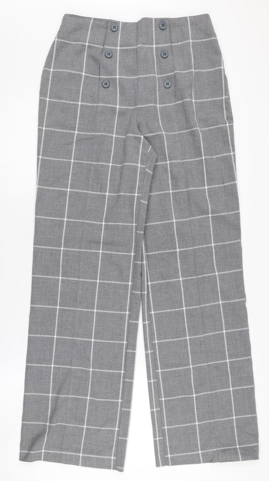 Womens UK Size 10 Kiabi Regular Fit Business Casual Grey Trousers