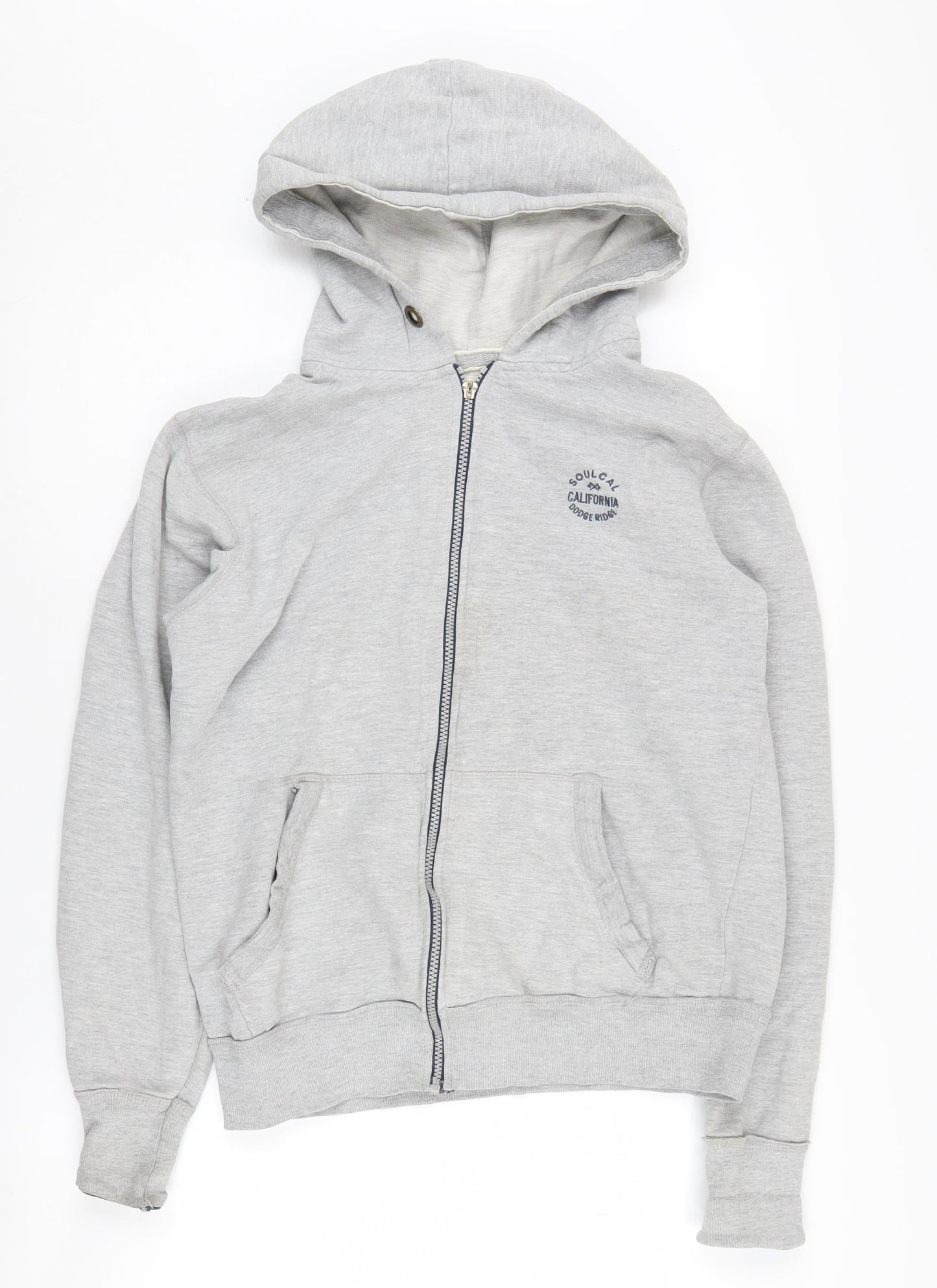 Soulcal Men's Grey Full Zip Hoodie M