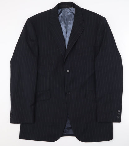 Mens UK Size 40 Karl Jackson Regular Blue Suit Jacket