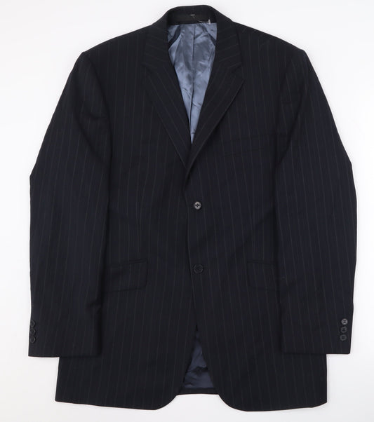 Mens UK Size 40 Karl Jackson Regular Blue Suit Jacket