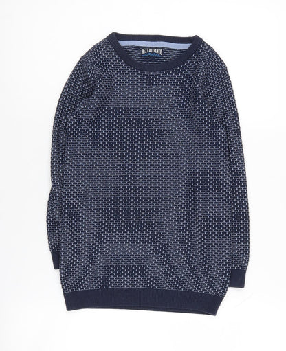 Next Boys Blue Geometric Knit Pullover Jumper 6 Years