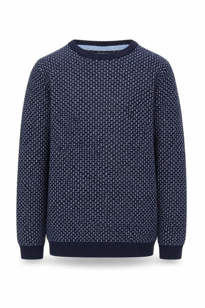 Next Boys Blue Geometric Knit Pullover Jumper 6 Years