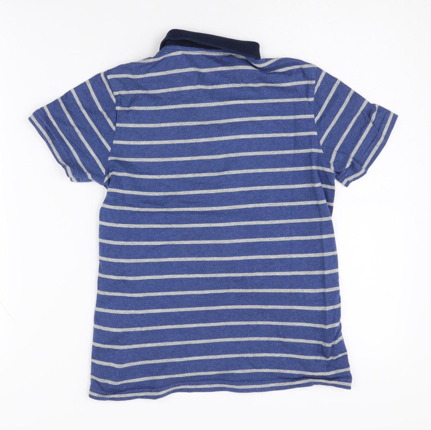 Tiny Button Boys Blue Striped Polo Shirt 7-8 Years