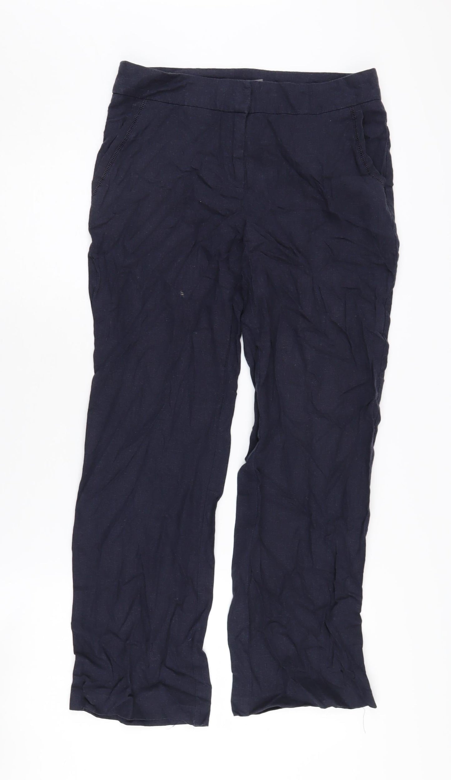 Womens UK Size 10 BHS  Cropped Blue Trousers