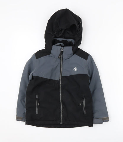 Dare 2b Boys Black Grey Colourblock Puffer Jacket 3-4 Years