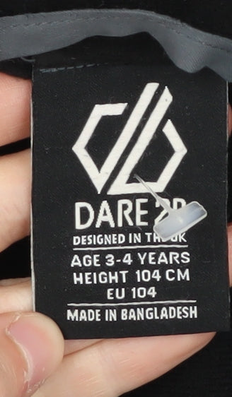 Dare 2b Boys Black Grey Colourblock Puffer Jacket 3-4 Years