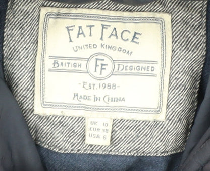 Fat Face Women's Blue Puffer Jacket Size 10