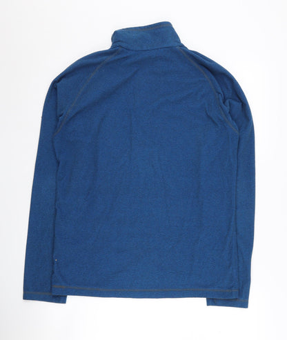 Mens UK Size M Regatta Blue 1/4 Zip Sweatshirt